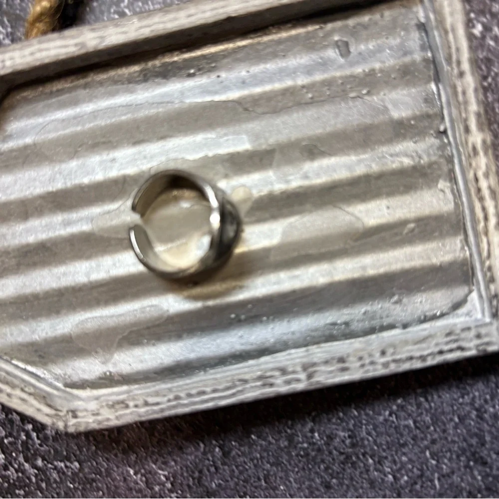 Silver and Black 8 Ball Ring - Picture 2 of 5
